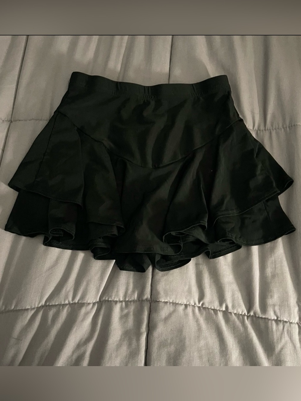 SHEIN Black High-Waist Ruffle Skort